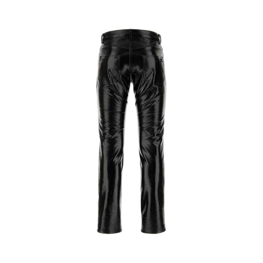COURREGES Vinyl Straight Leg Pants Men BLACK
